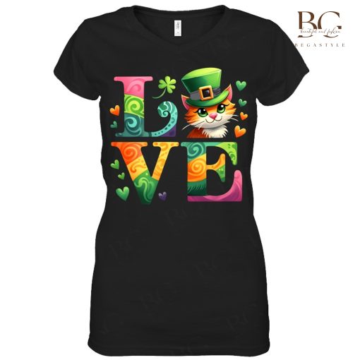 Love, Cat Lover Shirt, Personalized St. Patrick’s Day Unisex Shirt, Hoodie, Sweater