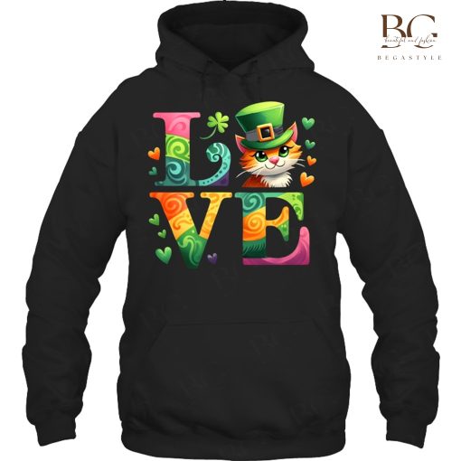 Love, Cat Lover Shirt, Personalized St. Patrick’s Day Unisex Shirt, Hoodie, Sweater