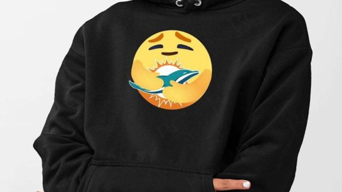 Dolphins Thinking Emoji Shirt, hoodie, sweater, long sleeve and