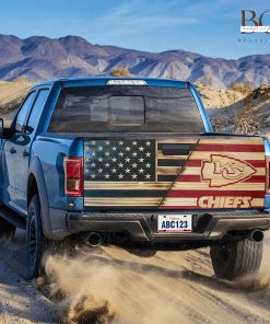 Kansas City Chiefs American Flag Truck Tailgate Decal Sticker Wrap