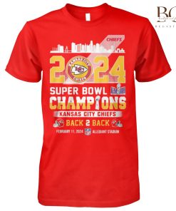 2024 Super Bowl Champions Kansas City Chiefs Back 2 Back T Shirt, Sweatshirt Hoodie
