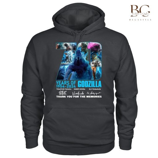 70 Years Of 1954 2024 Godzilla Thank You For The Memories T Shirt, Sweatshirt Hoodie