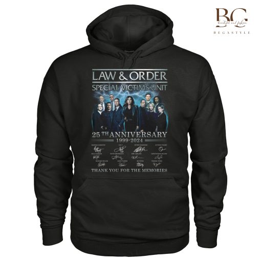 Law And Order Special Victims Unit 25Th Anniversary 1999 2024 Memories Signatures Shirt, Sweatshirt, Hoodie