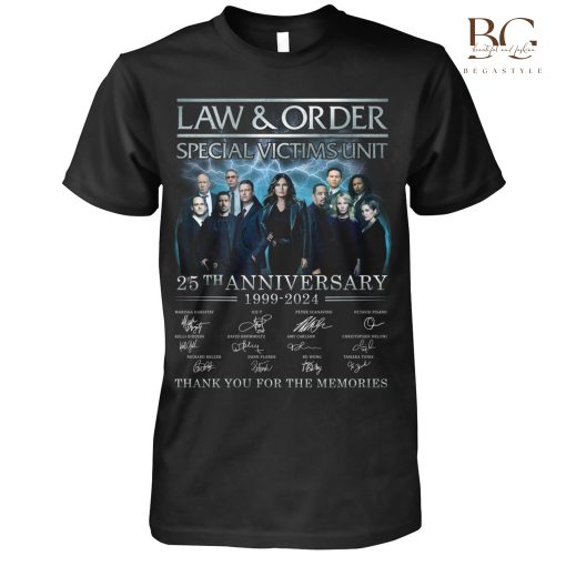 Law And Order Special Victims Unit 25Th Anniversary 1999 2024 Memories Signatures Shirt, Sweatshirt, Hoodie