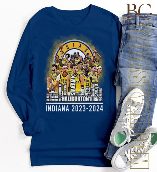 2023-2024 Indiana Pacers Player Name Skyline All-Stars T-Shirt