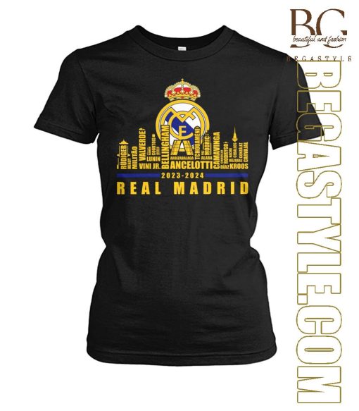 2023-2024 Real Madrid Champions Players Name T-Shirt