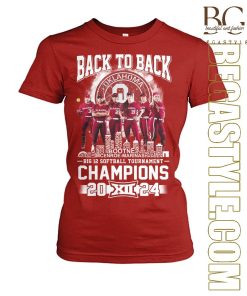 2024 Oklahoma Sooners Big 12 Softball Champions T-Shirt