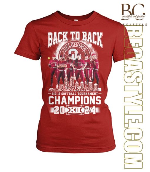 2024 Oklahoma Sooners Big 12 Softball Champions T-Shirt