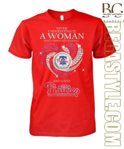 A Woman Who Understands Baseball And Loves Philadelphia Phillies T-Shirt