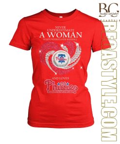 A Woman Who Understands Baseball And Loves Philadelphia Phillies T-Shirt