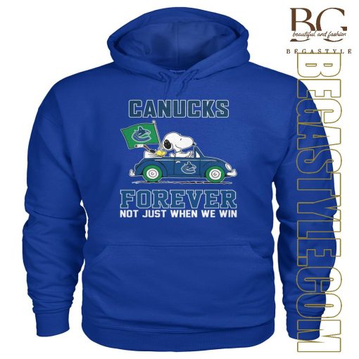 Canucks Snoopy Fan Not Just When We Win Canucks Forever T-Shirt
