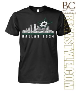 Dallas Stars Hockey 2024 City Skyline Players Names T-Shirt