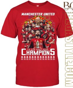 Fa Cup 2023-2024 Champions Manchester United T-Shirt