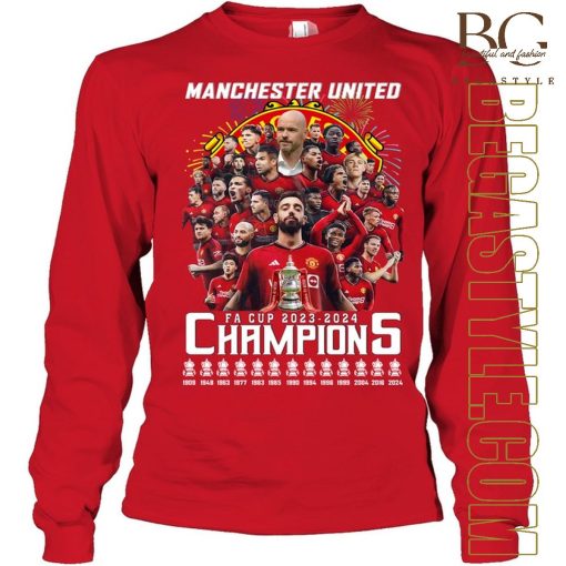 Fa Cup 2023-2024 Champions Manchester United T-Shirt