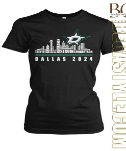 Hockey 2024 City Skyline Players Names Dallas Stars T-Shirt