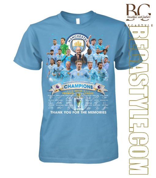 Manchester City Premier League 2024 Champions T-Shirt