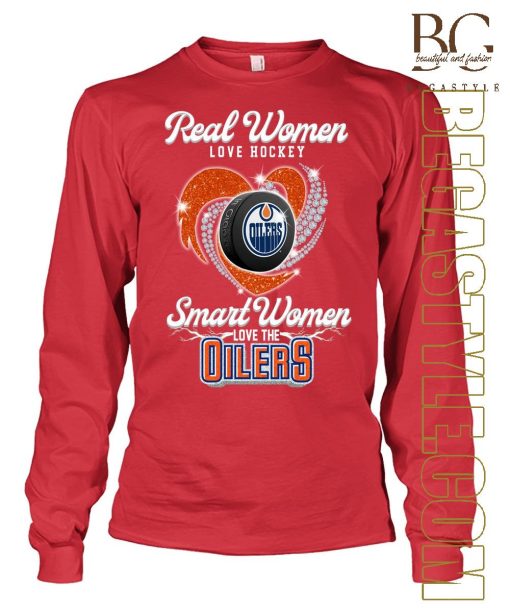Real Women Love Hockey And Love The Oilers T-Shirt