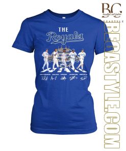 Royals Walking Abbey Road Signatures Baseball T-Shirt