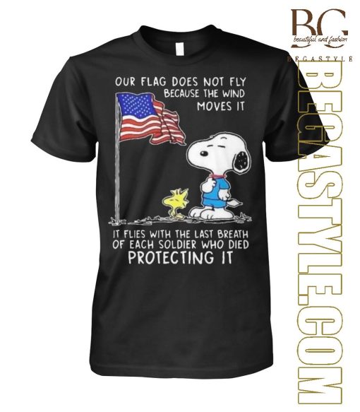 Snoopy and Woodstock Our Flag Does Not Fly T-Shirt