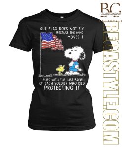 Snoopy and Woodstock Our Flag Does Not Fly T-Shirt