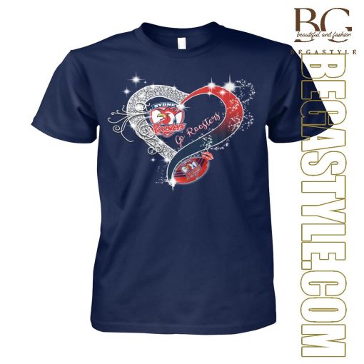 Sydney Roosters Let’S Go Twins Diamond Heart Shirt