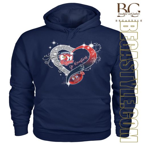 Sydney Roosters Let’S Go Twins Diamond Heart Shirt