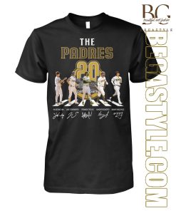 The Padres Walking Abbey Road Signatures Baseball T-Shirt