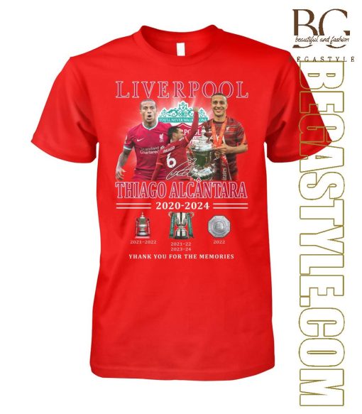 Thiago Alcantara Official UEFA Champions League Liverpool T-Shirt