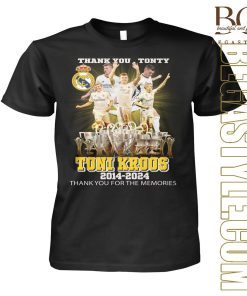 Years 2014-2024 Toni Kroos Thank You For The Memories Signature T-Shirt