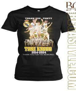 Years 2014-2024 Toni Kroos Thank You For The Memories Signature T-Shirt