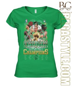 2024 NBA Finals Champions Boston Celtics Basketball Team T-Shirt