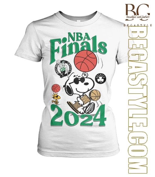 Boston Celtics Snoopy Peanuts 2024 NBA Finals Celebration T-Shirt