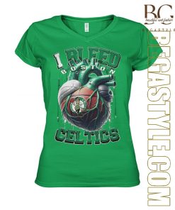 I Bleed Celtics Boston Celtics Basketball Fan Forever Heart T-shirt