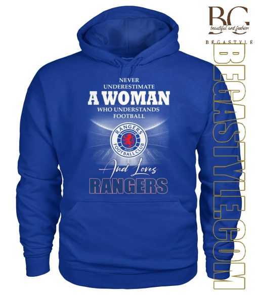 Never Underestimate A Woman Loves  Rangers T-Shirt