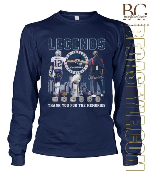 New England Patriots Legends Thank You For The Memories T-Shirt