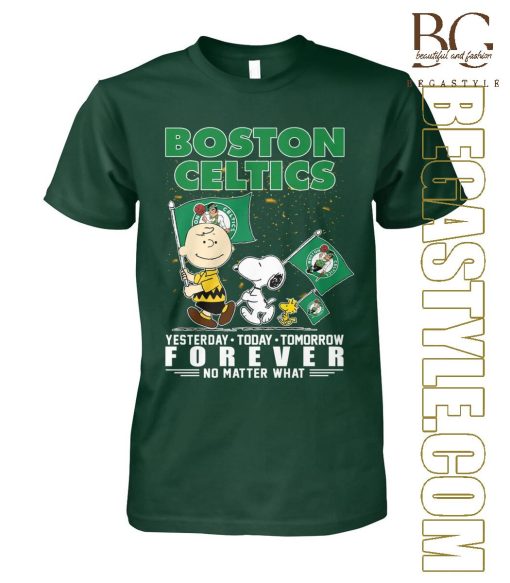 Peanuts Characters Boston Celtics basketball T-Shirt