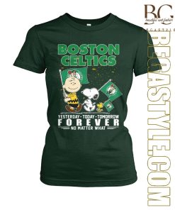 Peanuts Characters Boston Celtics basketball T-Shirt