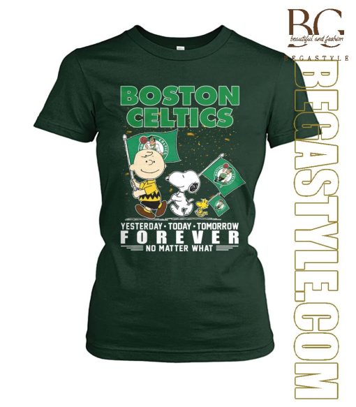 Peanuts Characters Boston Celtics basketball T-Shirt