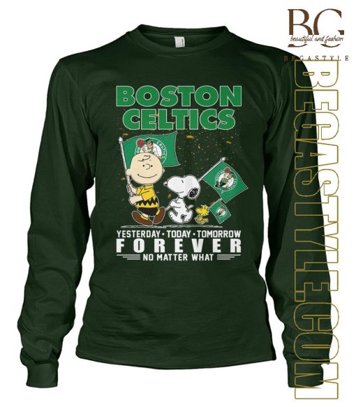 Peanuts Characters Boston Celtics basketball T-Shirt