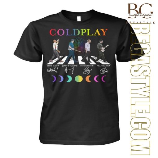 The Coldplay Abbey Road signatures T-Shirt