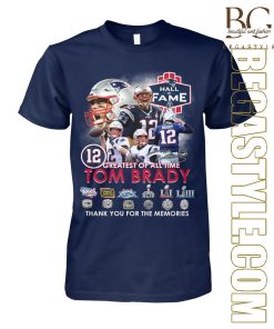 Tom Brady 12 Greatest Of All Time T-Shirt