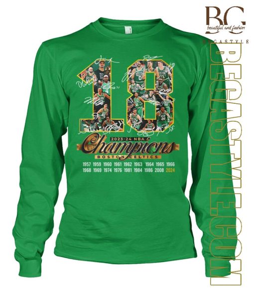 18 Times 2023-24 Champions Boston Celtics T-Shirt