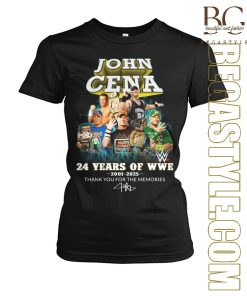 24 Years Of Wwe 2001-2025 John Cena T-Shirt