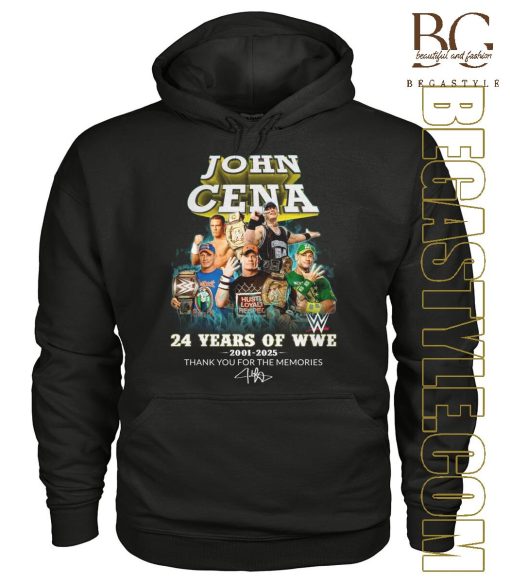 24 Years Of Wwe 2001-2025 John Cena T-Shirt