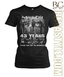 43 Years 1981-2024 Motley Crue T-Shirt