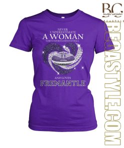 A Woman Who Understands Football And Loves Fremantle 2024 T-Shirt