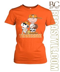 Baseball Snoopy Peanuts Tennessee Volunteers T-Shirt