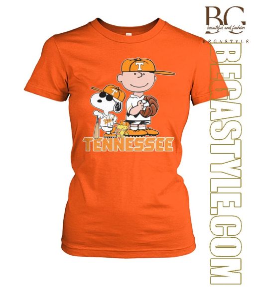 Baseball Snoopy Peanuts Tennessee Volunteers T-Shirt