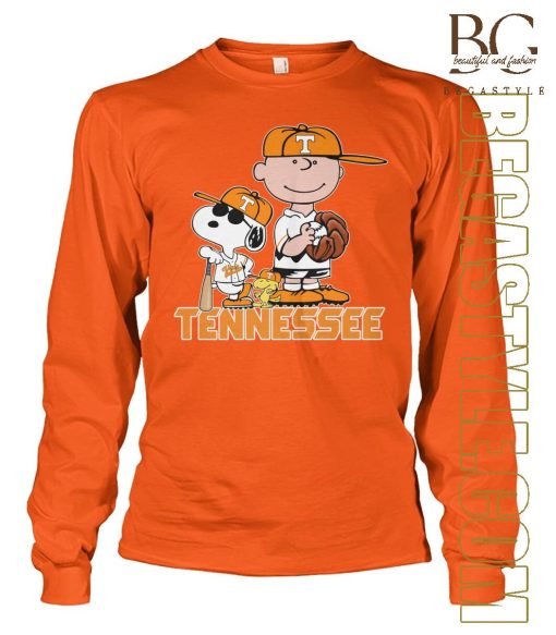 Baseball Snoopy Peanuts Tennessee Volunteers T-Shirt