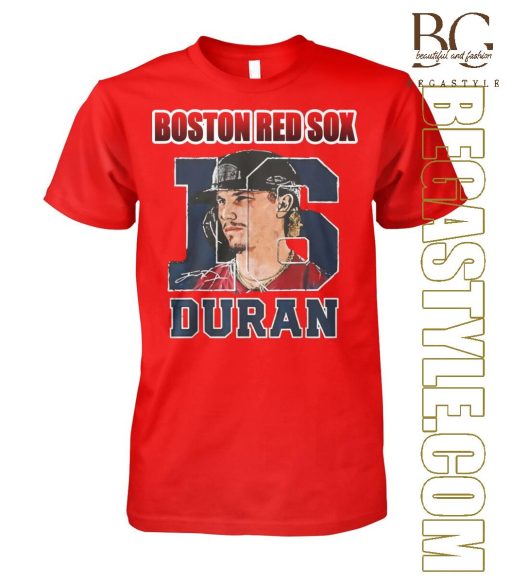 Boston Red Sox 16 Duran Signature T-Shirt